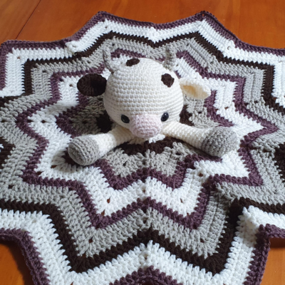 Cream and Brown Cow Lovey